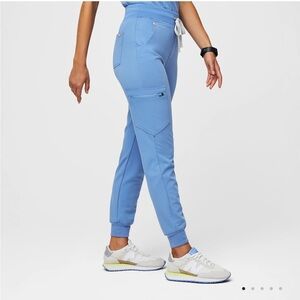 Figs Ceil Blue High Waisted Zamora Jogger Scrub Pants